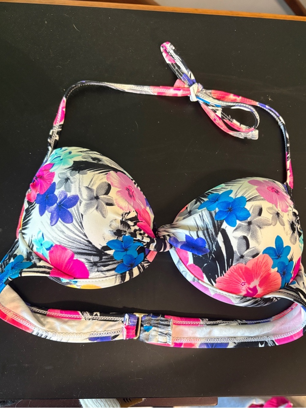 Floral Push-Up Bikini Top in Multicolor